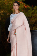 pink silk saree