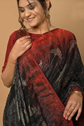 black silk saree