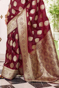 maroon saree online