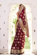 maroon saree for wedding