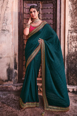 Sacramento Green Silk Saree