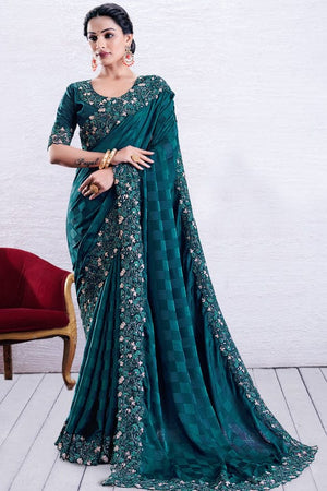 Yale Blue Silk Saree