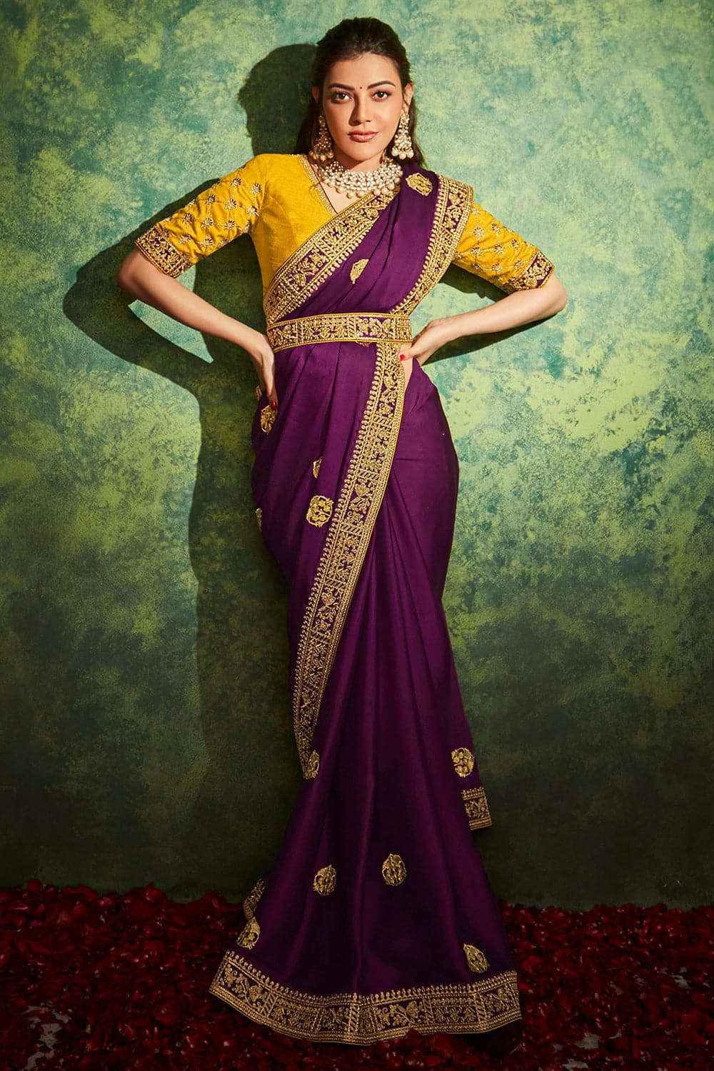 Buy French Violet Cotton Saree online-Karagiri