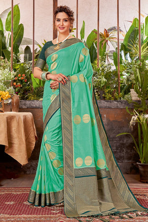 Jade Green South Silk Saree