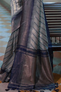 South Silk Saree Spruce Blue South Silk Saree saree online