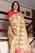 tussar silk saree