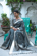 Tussar Saree Anchor Grey Tussar Saree saree online