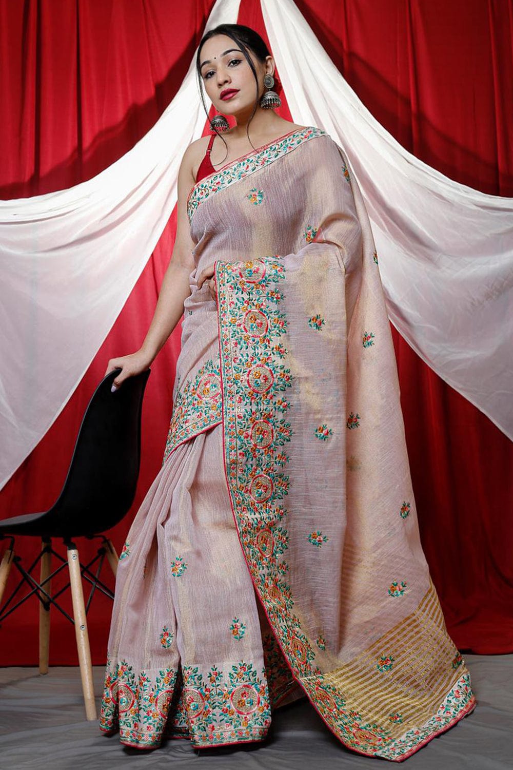 Buy Tussar Silk Sarees Online from Dress Cafe