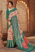 jade green Tussar saree