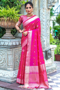 Tussar Saree Magenta Pink Tussar Saree saree online