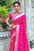 Tussar Saree Magenta Pink Tussar Saree saree online