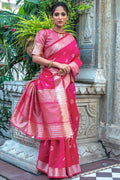 Tussar Saree Magenta Pink Tussar Saree saree online