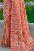 Tussar Saree Peony Pink Tussar Saree saree online