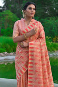 Tussar Saree Peony Pink Tussar Saree saree online