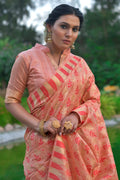 Tussar Saree Peony Pink Tussar Saree saree online