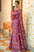 purple Tussar saree