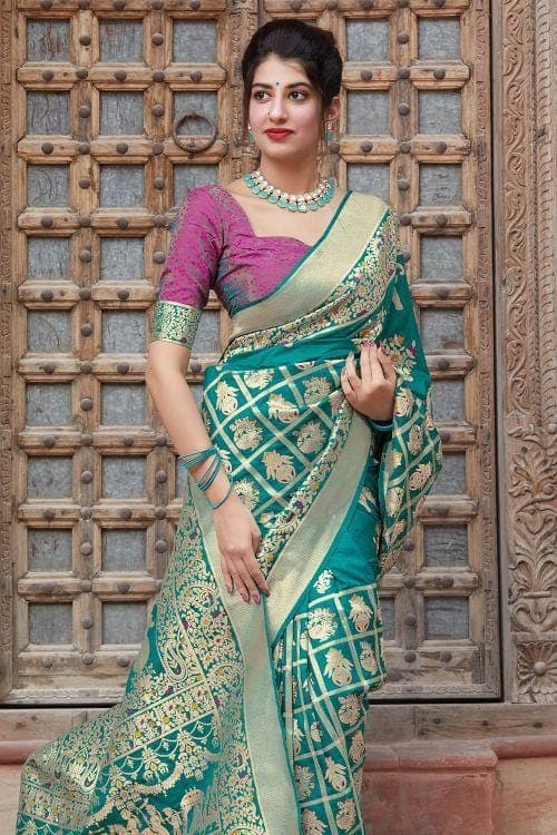 Uppada Silk Saree Green Color | Famous Uppada sarees